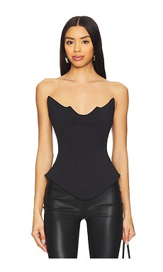Mother of All April Zipper Corset Top in Black from Revolve.com | Revolve Clothing (Global)