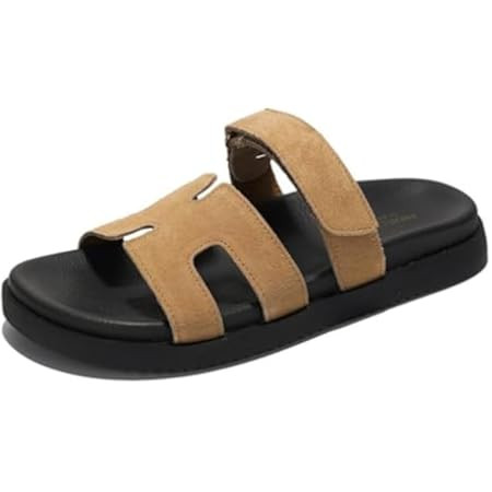 ALLOT Women's Comfort Slide Sandals Adjustable Strap Soft Footbed Platform Slip on Summer Beach S... | Amazon (US)