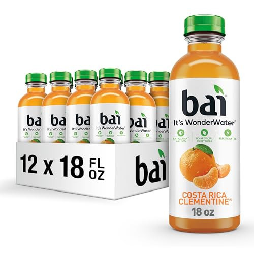 Bai Antioxidant Infused Water Beverage, Costa Rica Clementine, with Vitamin C and No Artificial Sweeteners, 18 Fluid Ounce Bottle, 12 Pack | Amazon (US)