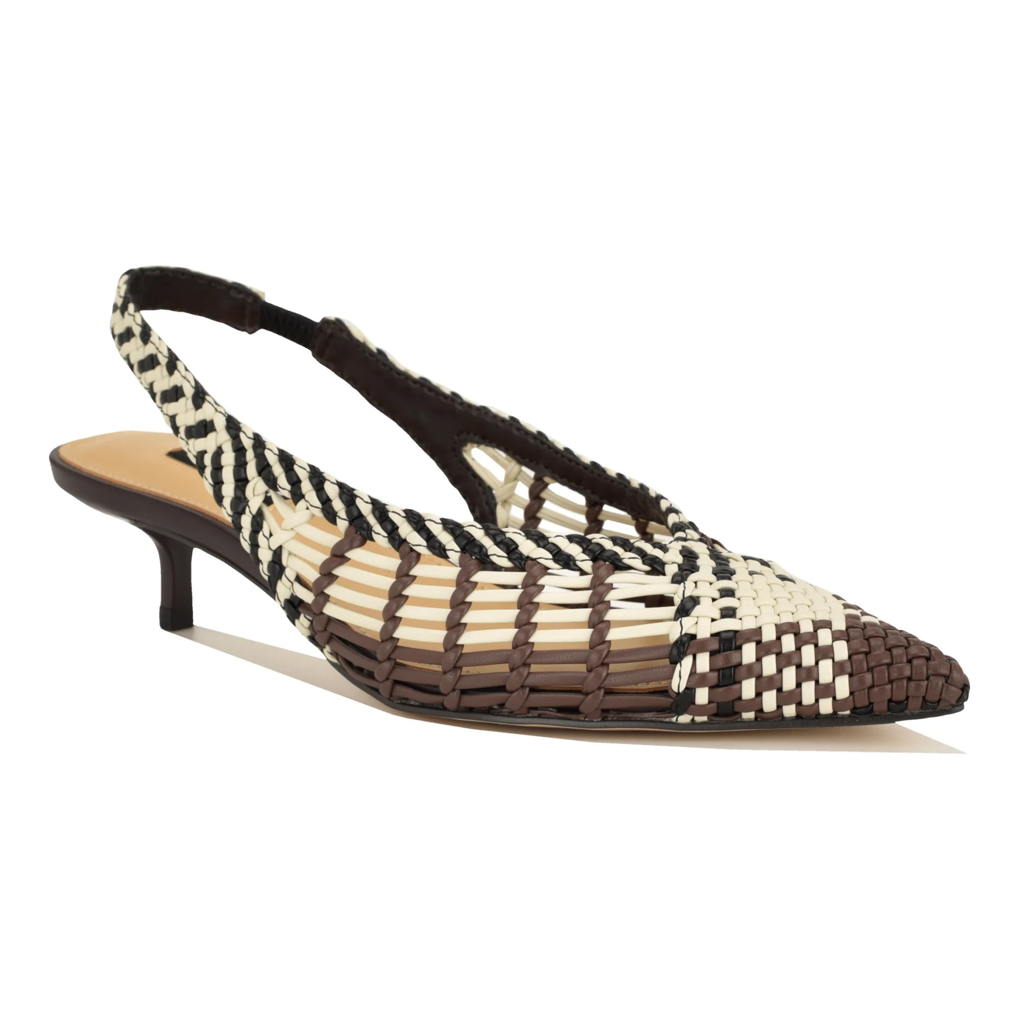 Edela Woven Kitten Heel Slingback Pumps | Nine West (US)