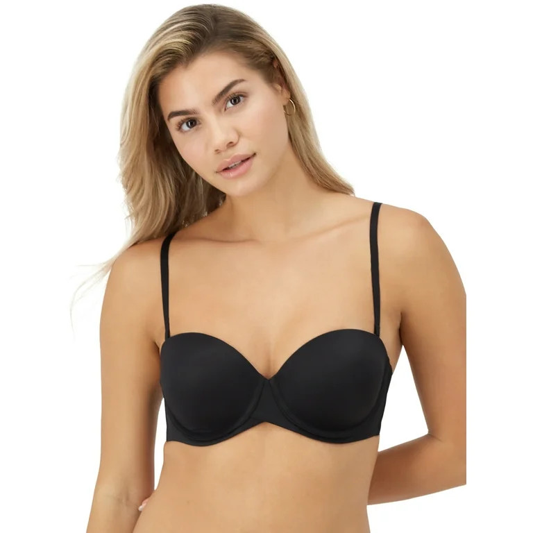 Maidenform Women's Stay Put Strapless Push Up Underwire Bra, Style SN6990 | Walmart (US)