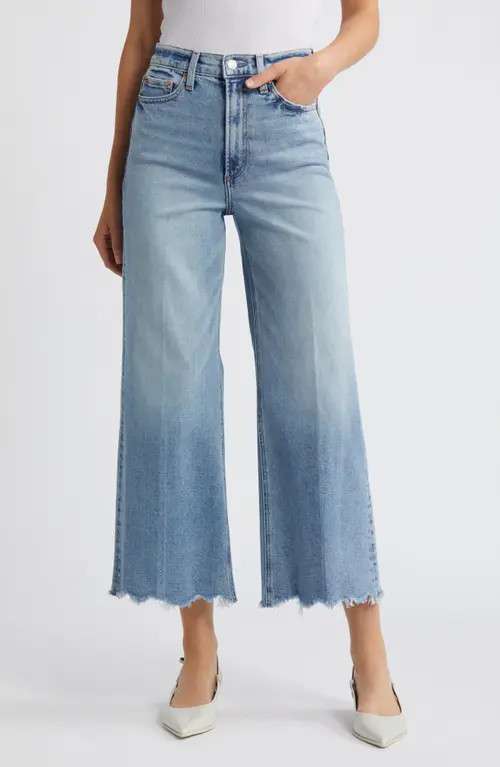 Pistola Lana Raw Hem Ankle Wide Leg Jeans in Villa at Nordstrom, Size 25 | Nordstrom