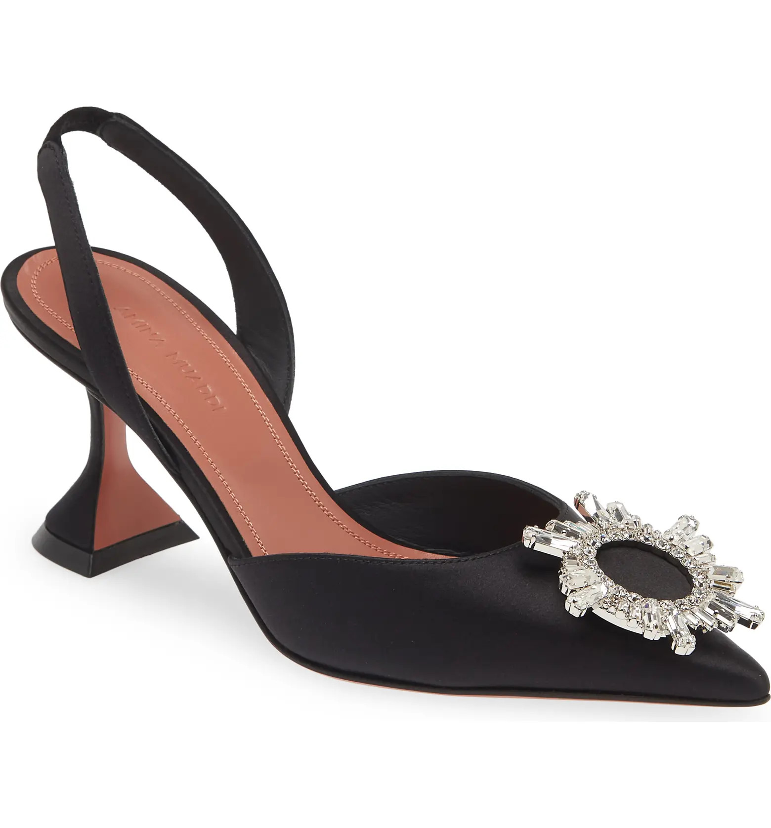 Amina Muaddi Begum Crystal Pointed Toe Slingback Pump (Women) | Nordstrom | Nordstrom