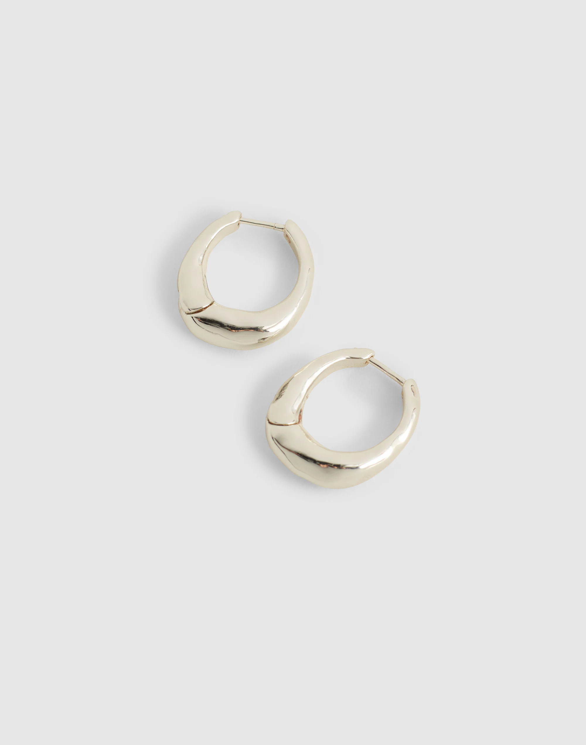 Hammered Puffy Small Hoop Earrings | Madewell