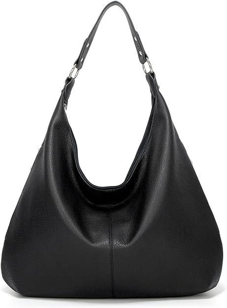 Ashioup Hobo Bags for Women Soft PU Leather Shoulder Bag Vintage Slouchy Handbag with Zipper | Amazon (US)