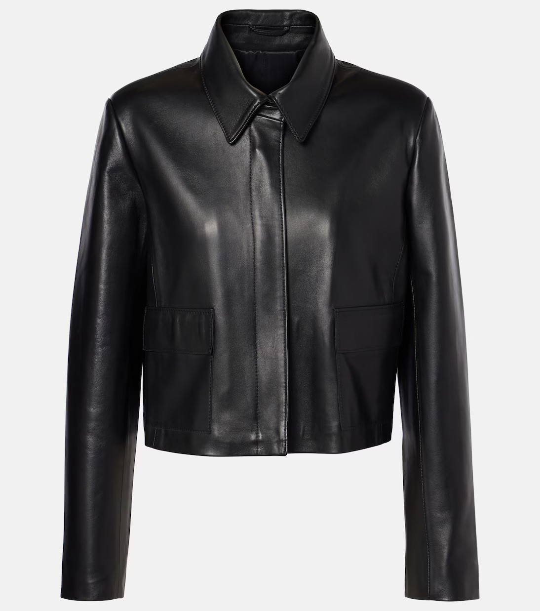Bleeker cropped leather jacket | Mytheresa (US/CA)