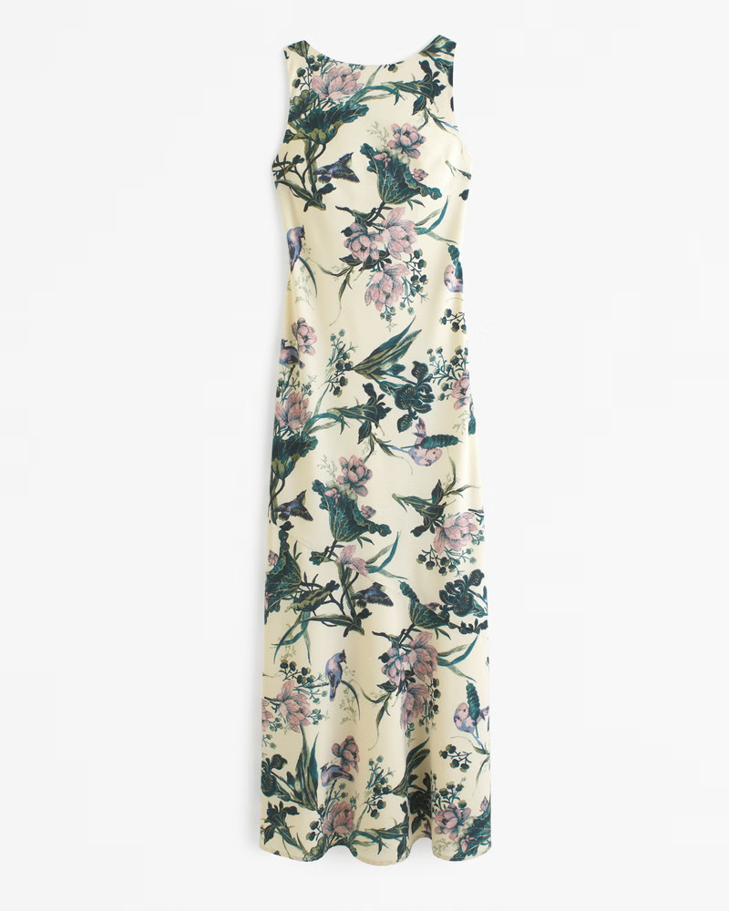Women's High Neck Clean Maxi Dress | Women's Dresses & Jumpsuits | Abercrombie.com | Abercrombie & Fitch (US)