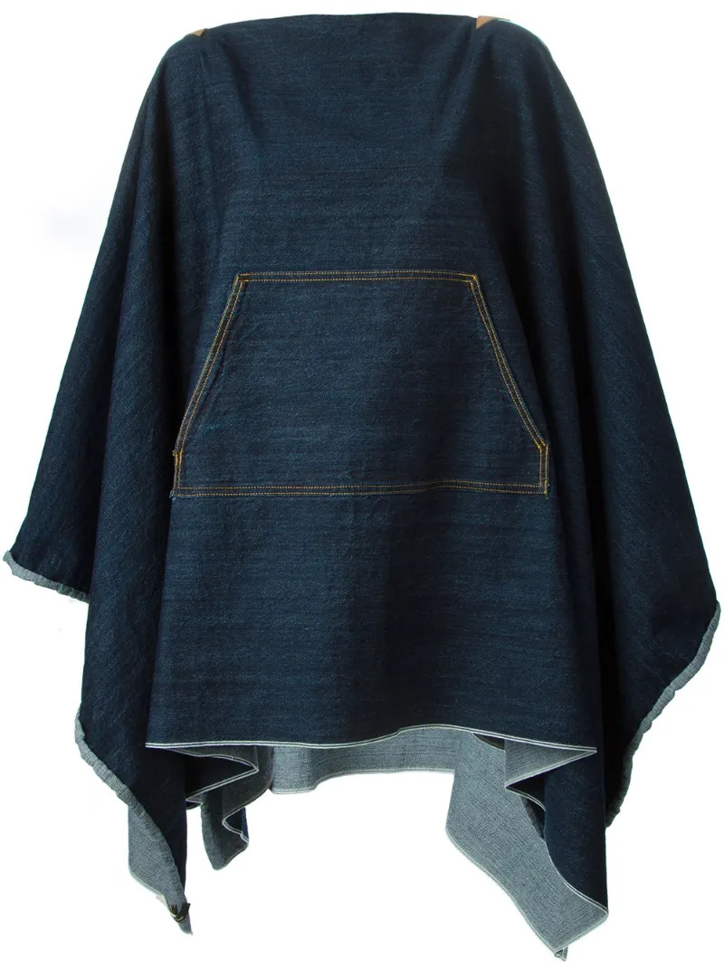 Ermanno Gallamini denim poncho | FarFetch US
