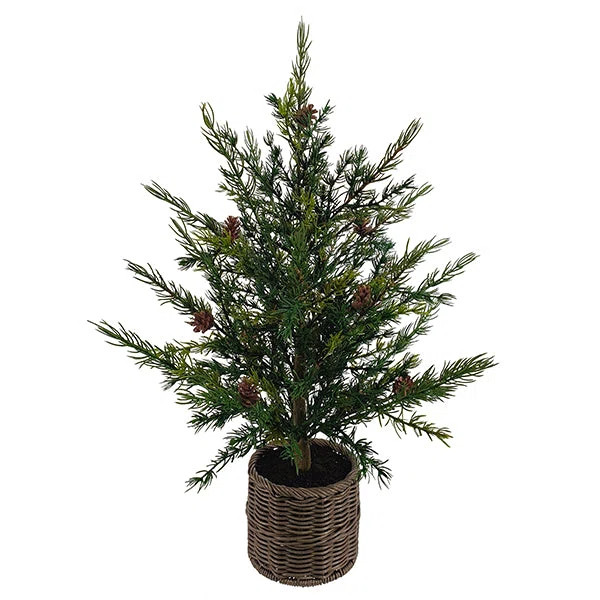 SEASONAL GREENERY TREE S/2 PINE BSKT 2FT | Wayfair North America