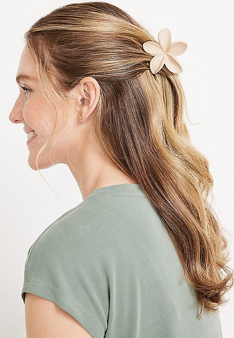 3 Pack Flower Shape Claw Hair Clips | Maurices