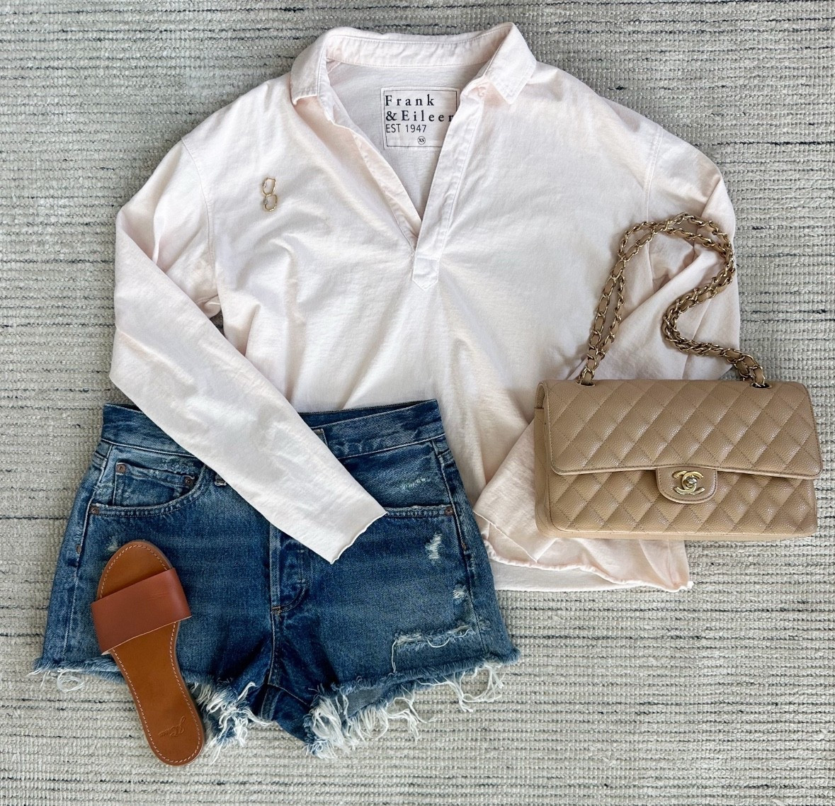 Summer outfit with heritage jersey pullover with cutoff jean shorts and sandals for a classic look. Love this for summer nights! 

#LTKSeasonal #LTKSummerEdit #LTKStyleTip