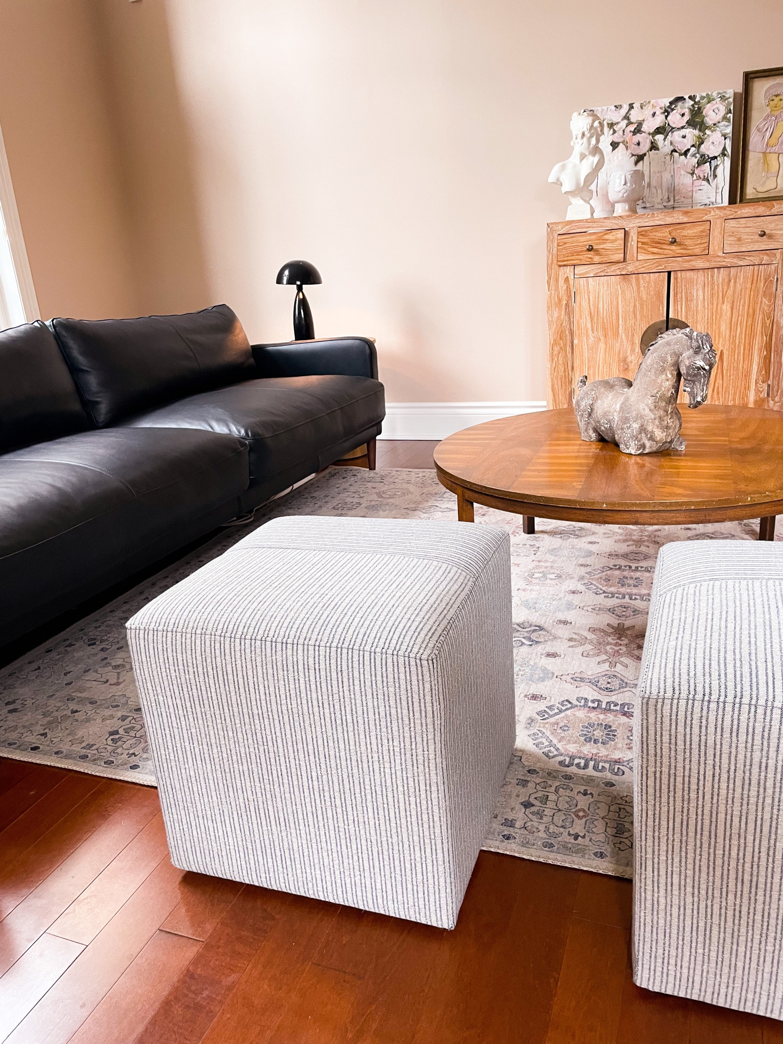 These poufs are a great addition to your living room, bedroom, hall… everywhere!! These ottomans are versatile and comfy. My kids love sitting on them! #pouf #livingroom 

#LTKunder100 #LTKhome