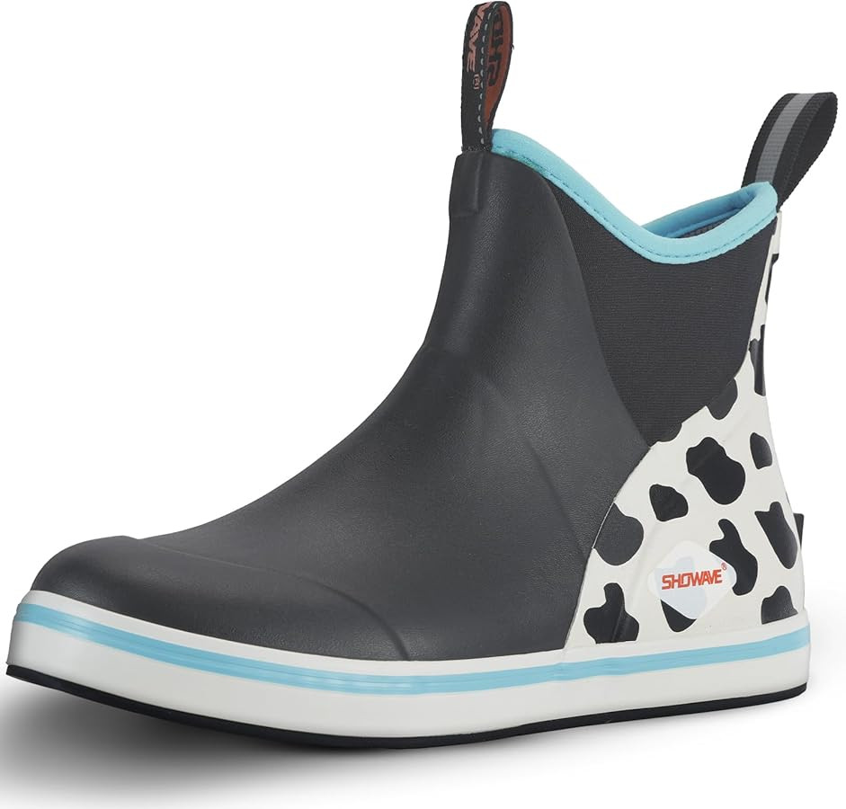 Showave Women's Deck Boots Waterproof Ankle Rain Footwear Non-Slip Rubber Boots for Boating Fishi... | Amazon (US)
