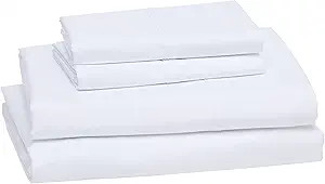 Amazon Basics Lightweight Super Soft Easy Care Microfiber 4 Piece Bed Sheet Set with 14" Deep Poc... | Amazon (US)