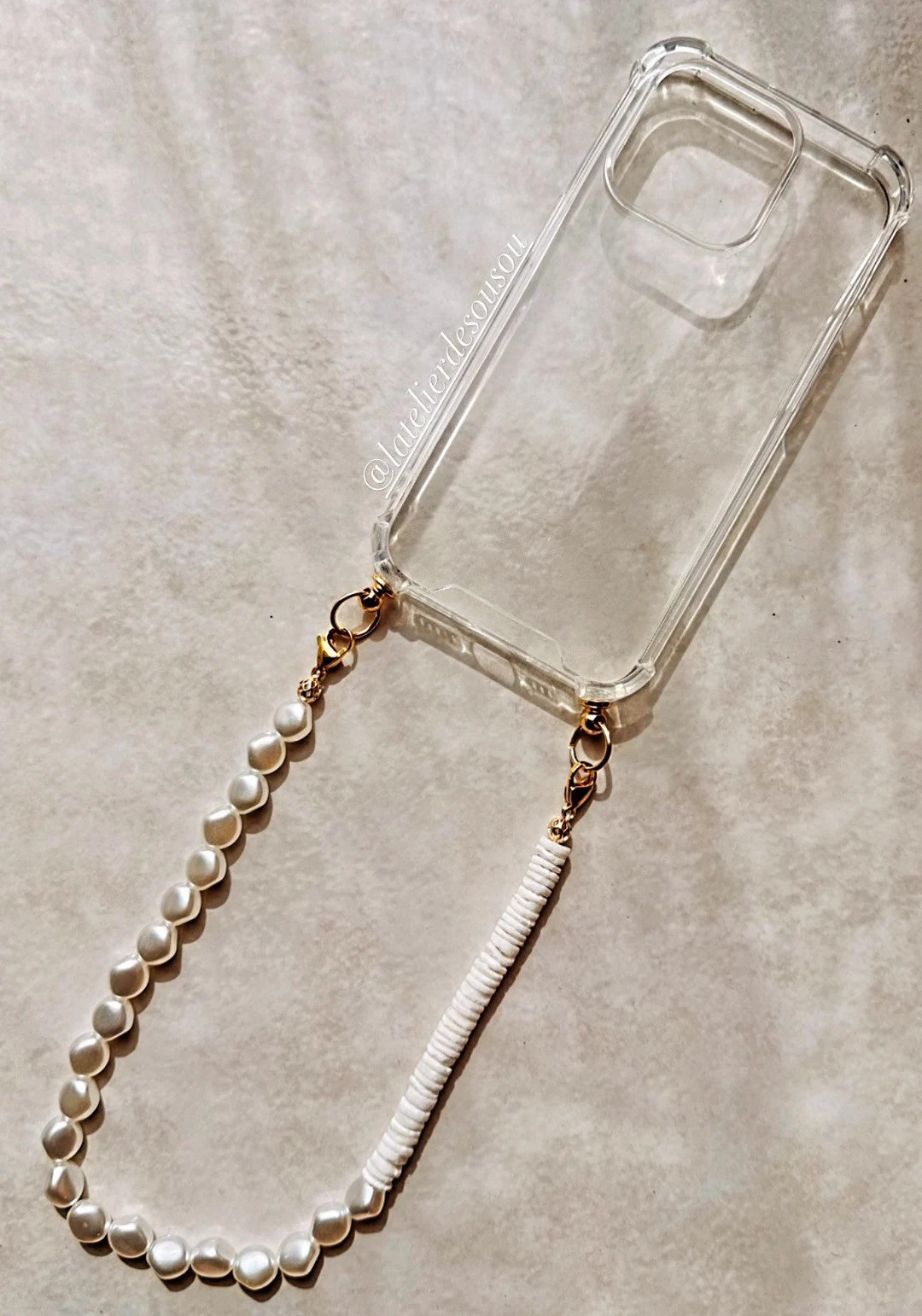 EMILY IN PARIS Phone Jewel - iPhone - Case and Its Phone Jewel - Pearl Beads - White - Emily in P... | Etsy (US)