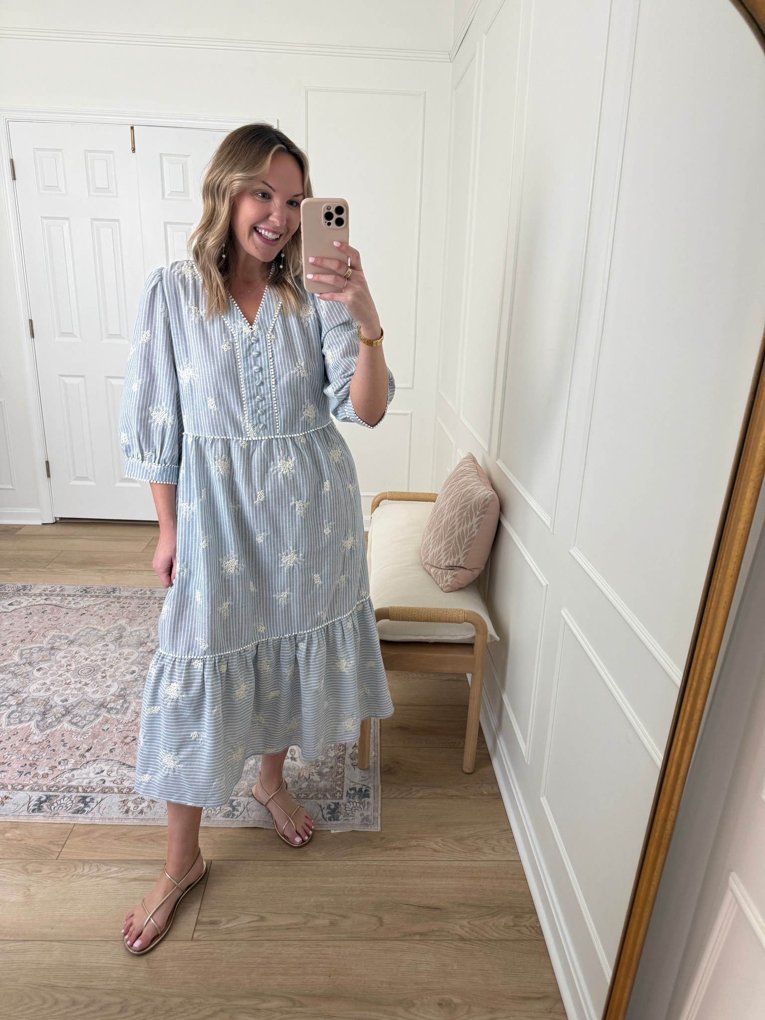 Love the feminine details of this dress 😍 wearing a med 

#LTKMidsize #LTKWorkwear #LTKSeasonal