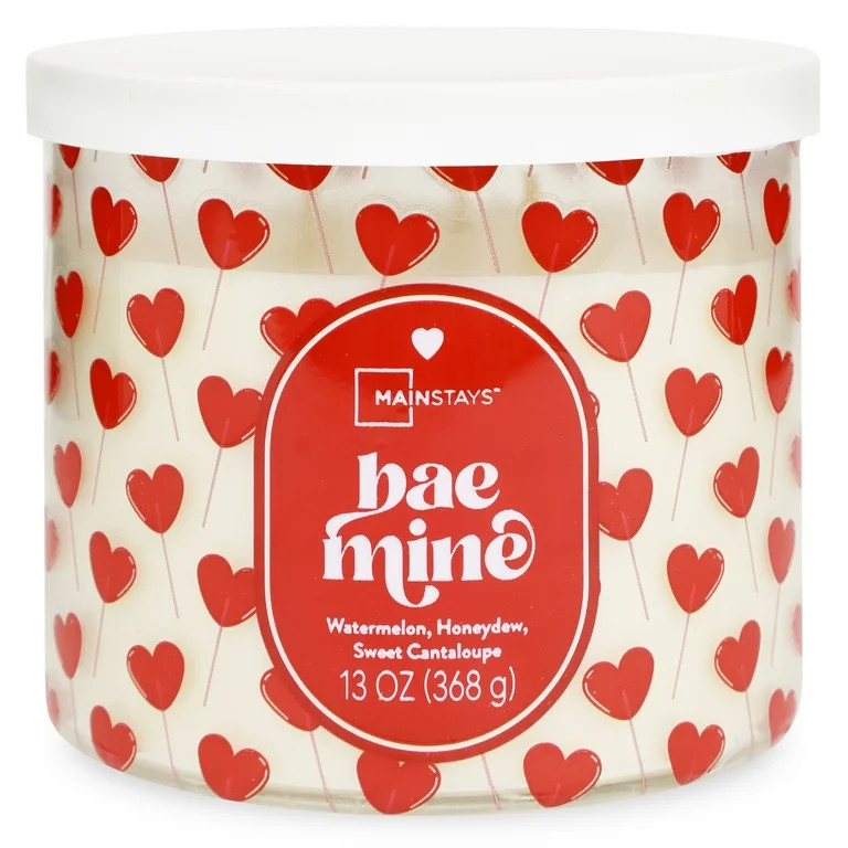 Mainstays 3-Wick Valentine's Themed CandleBae Mine Wrap, 13-Ounce | Walmart (US)