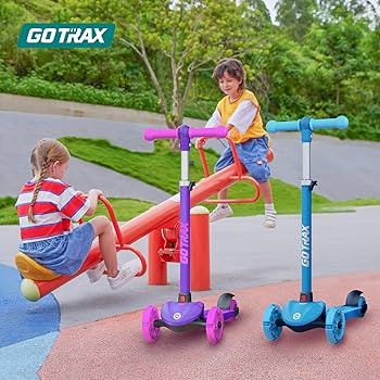 Gotrax KS1 Kids Kick Scooter, LED Lighted Wheels and 3 Adjustable Height Handlebars, Lean-to-Stee... | Amazon (US)