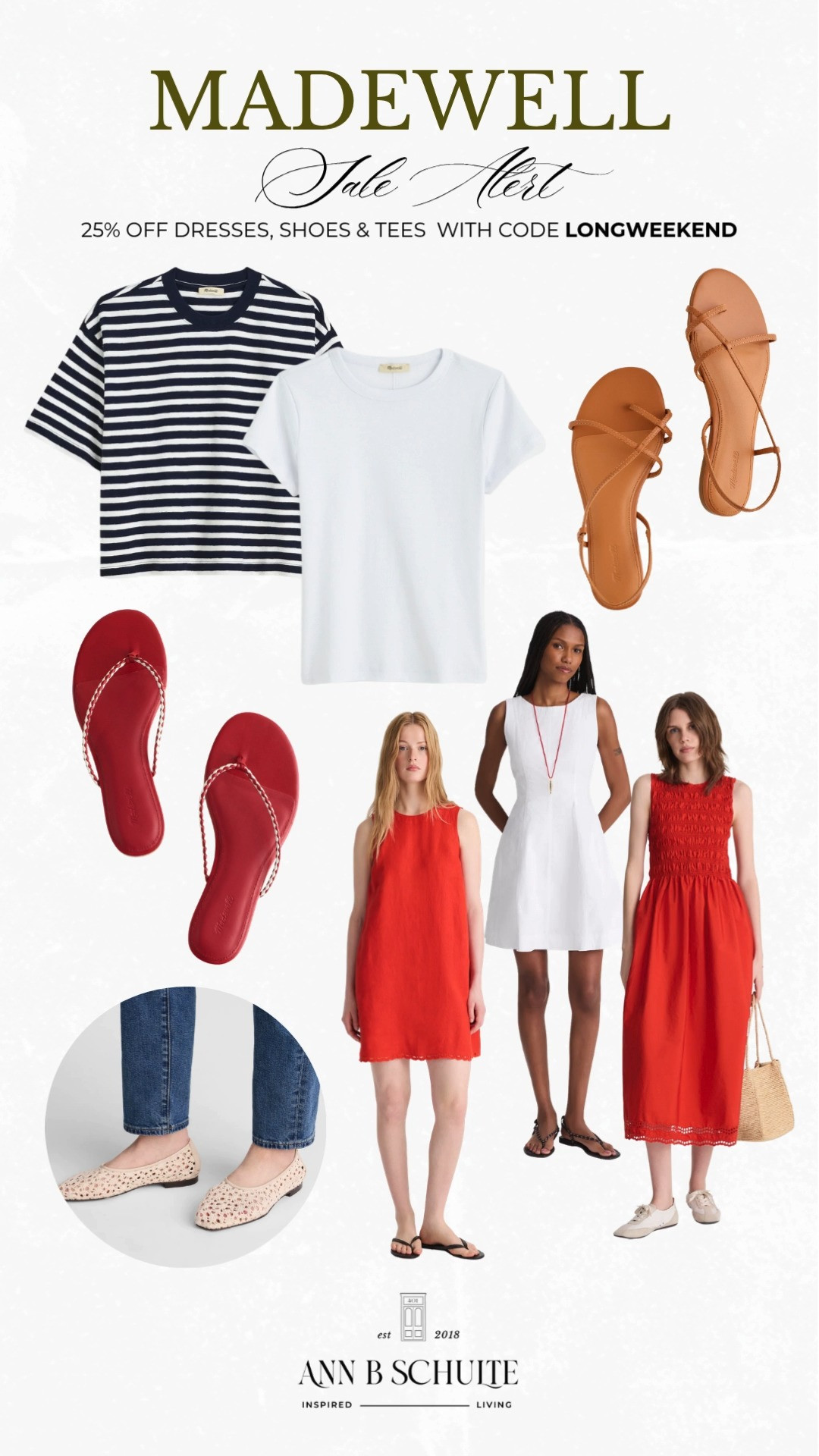 Madewell just made long weekend packing easier with 25% off dresses, shoes, and tees using code LONGWEEKEND for effortlessly cool summer outfits. ☀️👟🛍️ #MadewellStyle #SummerFashion #CasualChic #WeekendStyle #EverydayOutfits #DressStyle #DenimLover #ShoeStyle #LTKsale #EffortlessFashion 

 #LTKootd #LTKSaleAlert