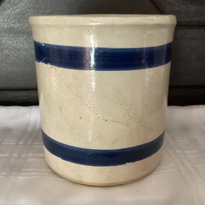 Vintage ROBINSIN RANSBOTTOM RRPCO  Blue Striped Stoneware Crock     Double Stripes | Etsy (US)