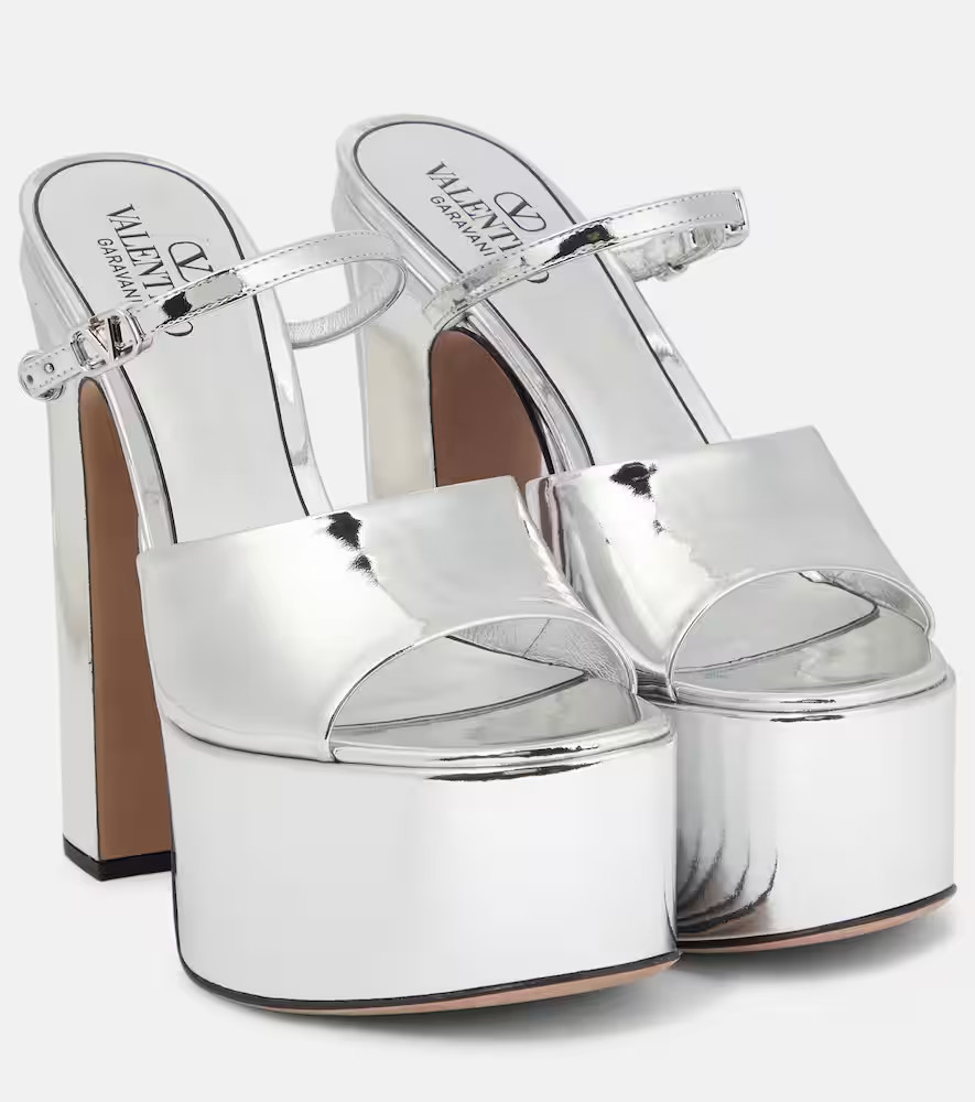 Valentino Garavani Tan-Go 155 patent leather platform mules | Mytheresa (US/CA)