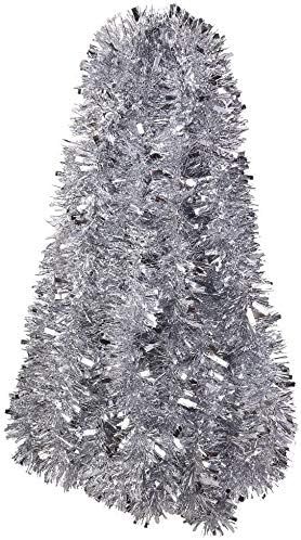 Crafare Silver Metallic Tinsel Garland for Holiday Christmas Tree Decorations Wedding Birthday Pa... | Amazon (US)