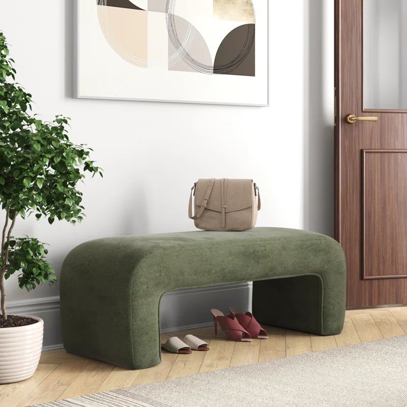 Tanaka Chenille Upholstered Storage Bench | Wayfair North America