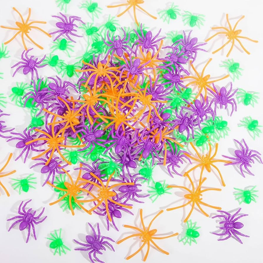 BAINFE 3 Sizes 120 Pieces Plastic Spiders Small Spiders Fake Tiny Spiders Halloween Realistic Pla... | Amazon (US)