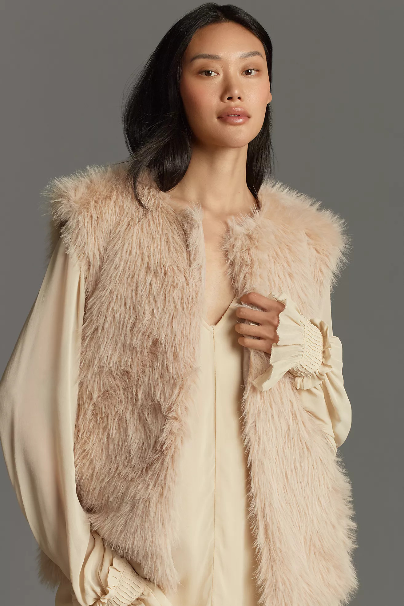 By Anthropologie Faux-Fur Midi Vest | Anthropologie (US)