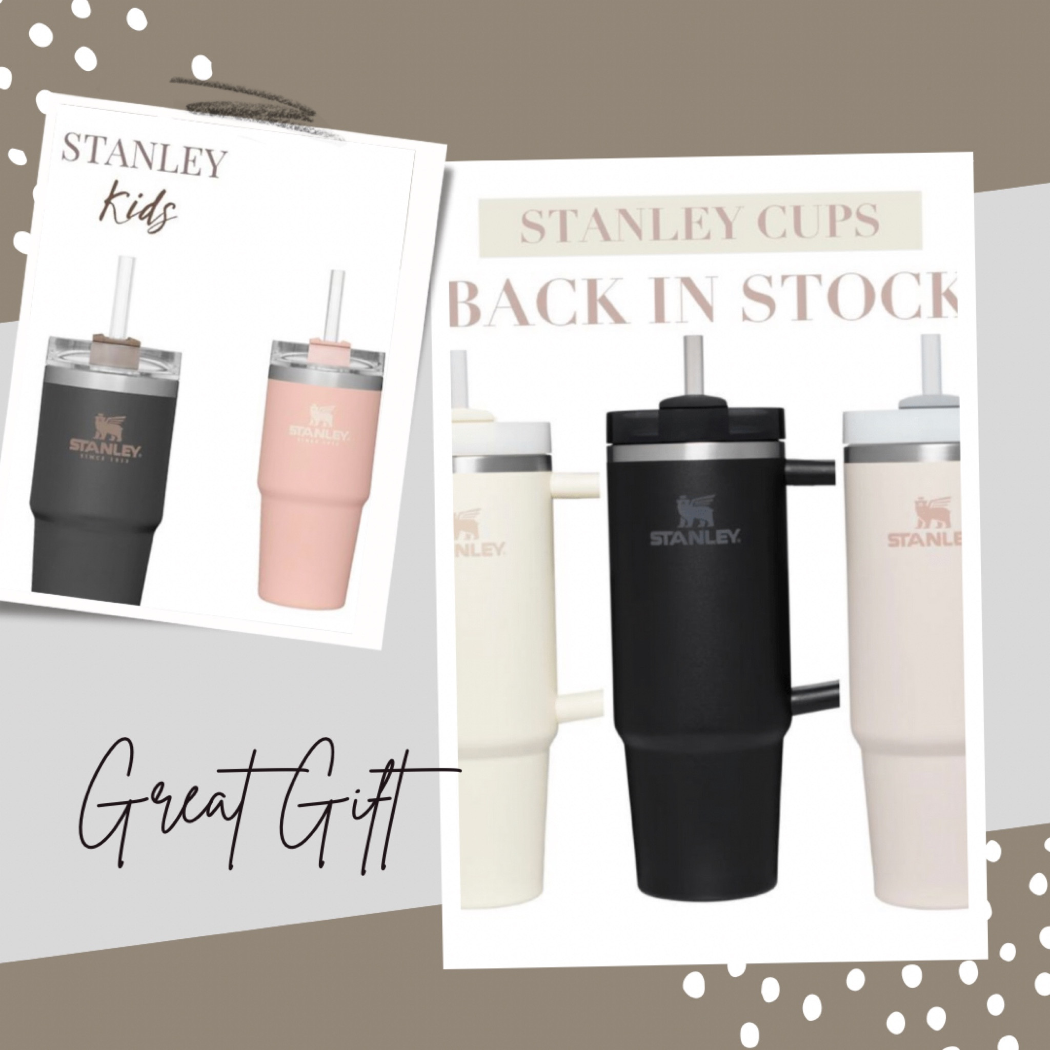 Stanley tumblers 
Back in stock 
#1cup. Great gift idea 
#guiftguide