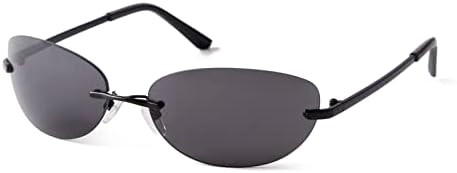 ADE WU Trendy Y2k Sunglasses for Women Men 90s Rimless Mirror Lens Sun Glasses | Amazon (US)