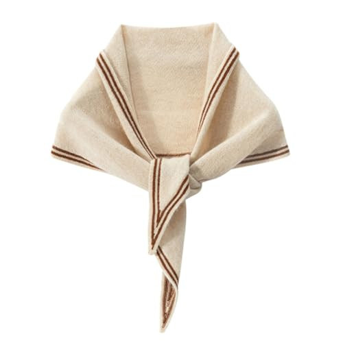 uhtbrug 100% Cashmere Triangle Scarf for Women Winter, Wool Triangle Shawl, Soft Scarf(Beige) | Amazon (US)