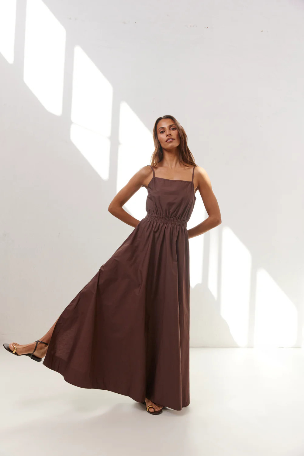 Lou Maxi Dress Chocolate | VRG Grl