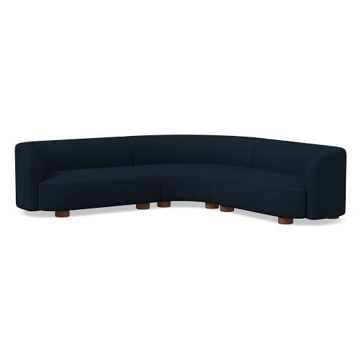 Laurent 3-Piece L-Shaped Wedge Sectional (111.5") | West Elm (US)