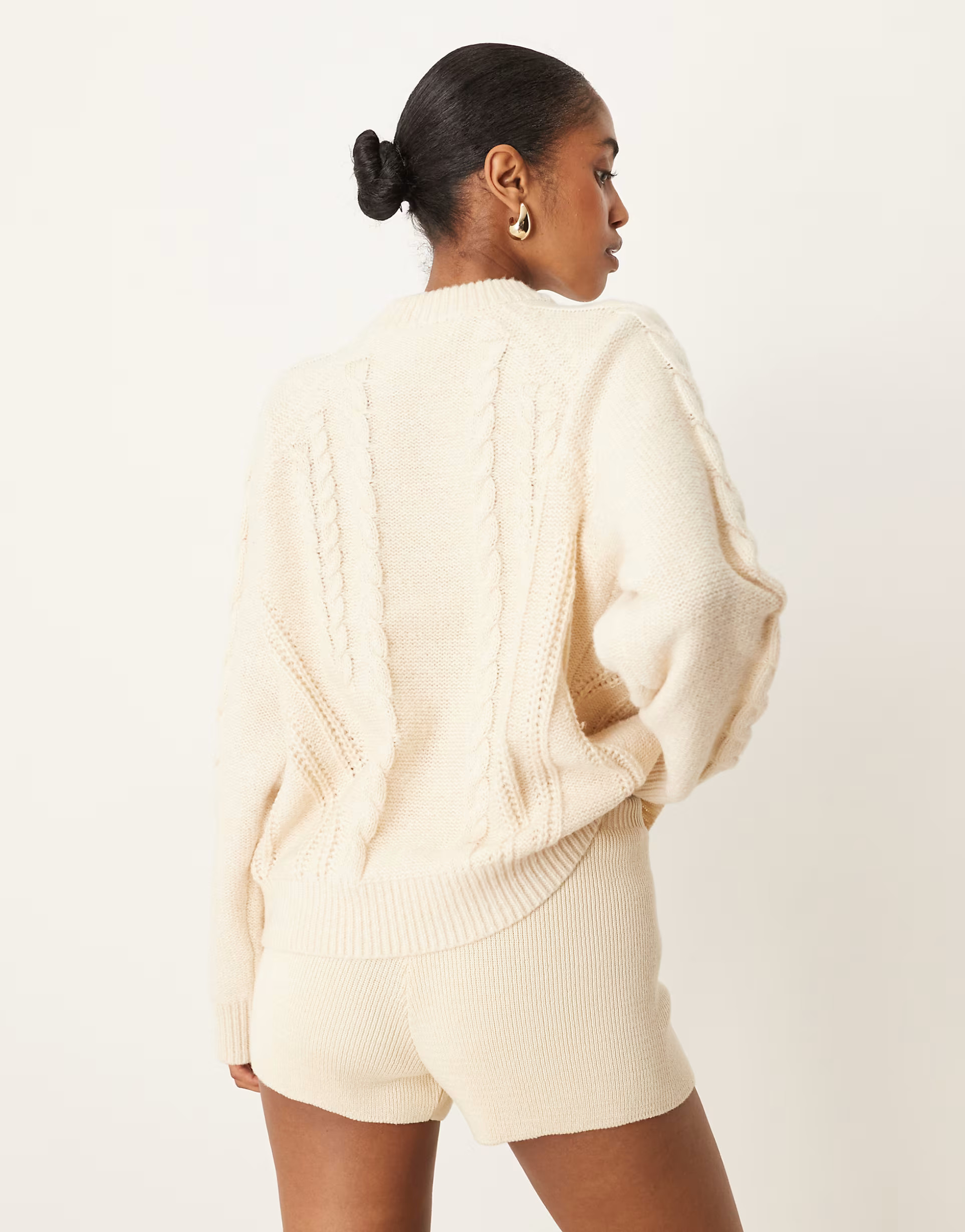 JJXX cable knit jumper in cream | ASOS (Global)