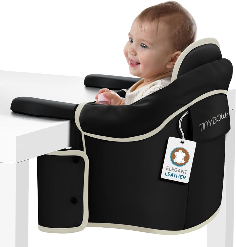Elegant Faux Leather Hook On High Chair for Baby, High Chair That Attaches to Table - Clip On Hig... | Amazon (US)
