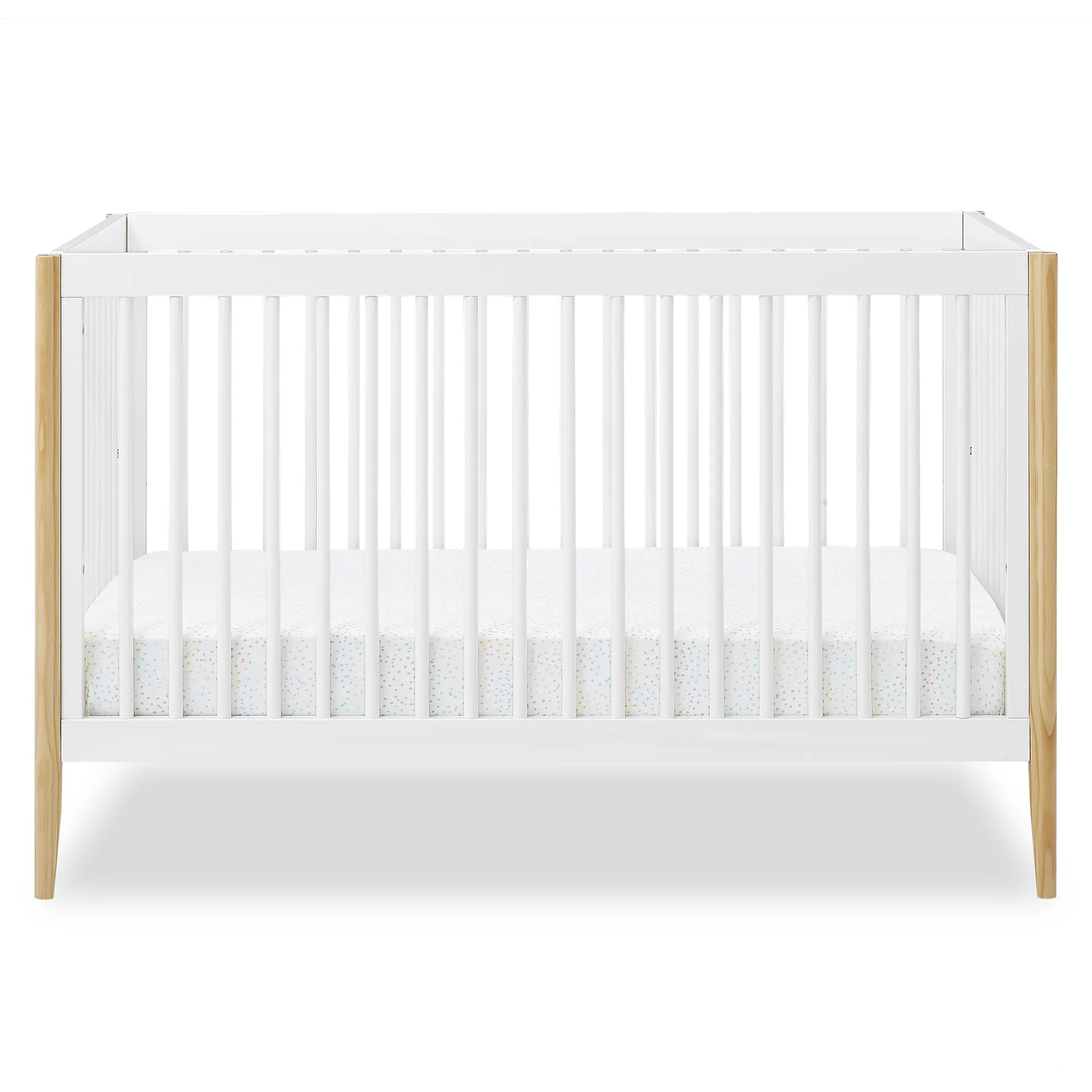 Delta Children Casey 6-in-1 Convertible Crib, Bianca White/Natural - Walmart.com | Walmart (US)