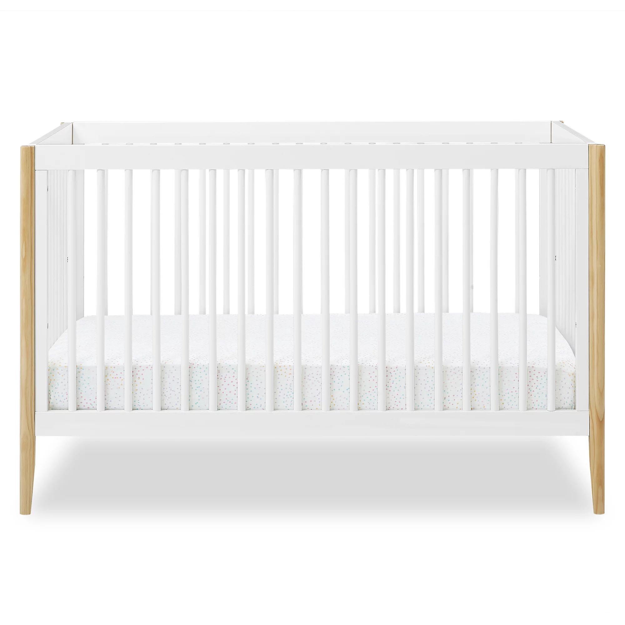 Delta Children Casey 6-in-1 Convertible Baby Crib, Bianca White/Natural | Walmart (US)