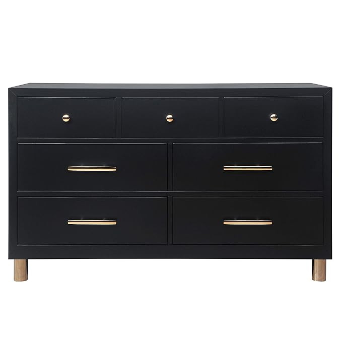 Evolur Loft Art Deco Double Dresser, Black | Amazon (US)