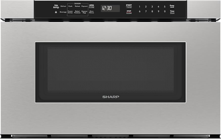 Sharp SMD2420MS 24-Inch Built-In Microwave Drawer Oven, 1.2 Cu. Ft, Stainless Steel, Touch Contro... | Amazon (US)