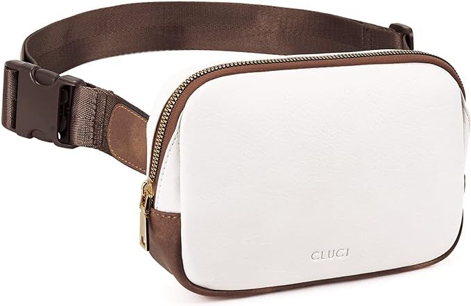 CLUCI Belt Bag for Women, Fanny Pack Crossbody Bags for Women Trendy, PU Leather Waist Bag with A... | Amazon (US)