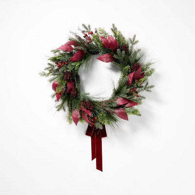 Eucalyptus Ribbon Artificial Wreath - Threshold™ designed with Studio McGee | Target