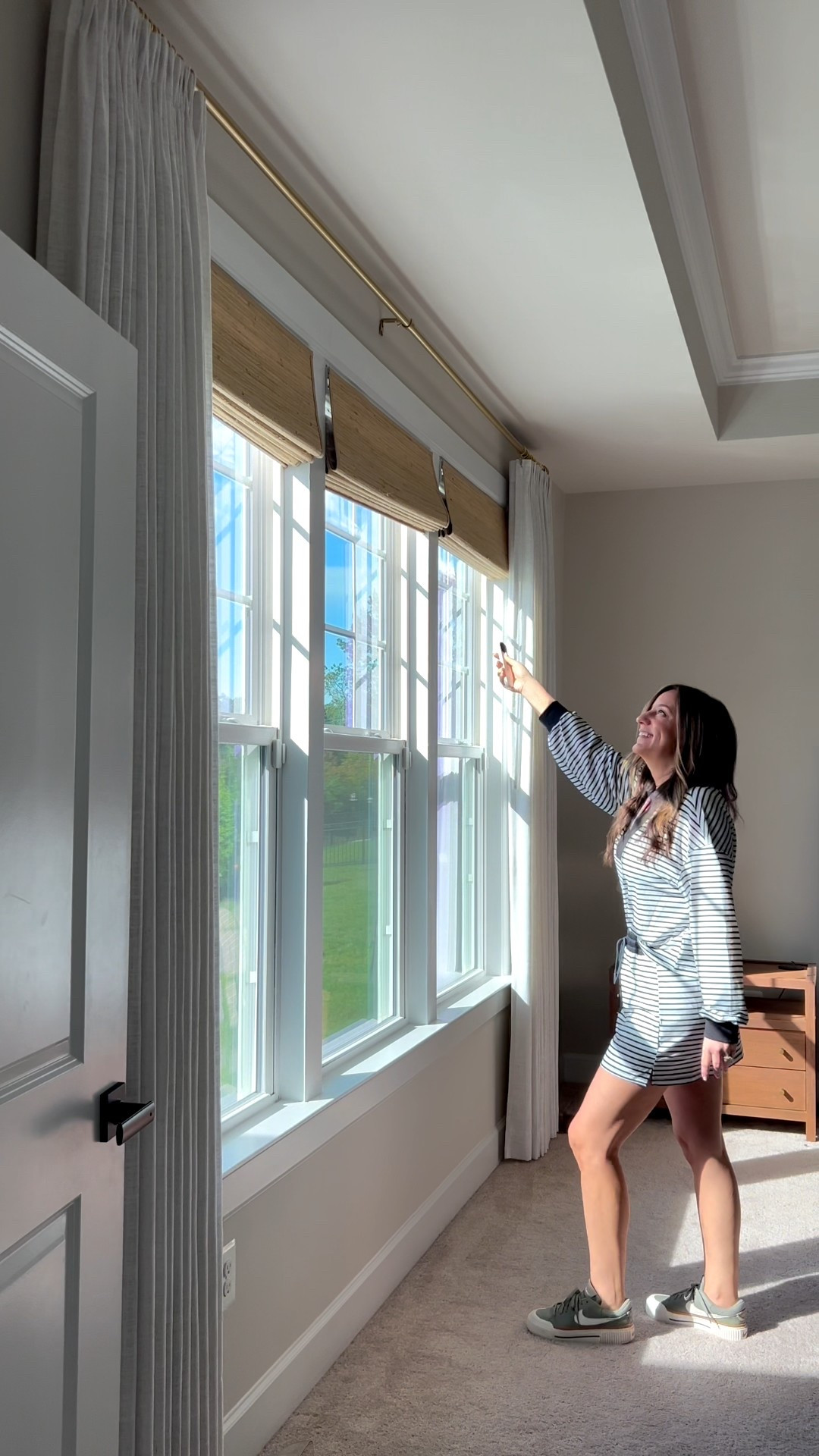 Elevating your bedroom with budget friendly customizable pinch pleat curtains and automatic woven window shades 

#LTKFindsUnder100 #LTKHome #LTKFamily