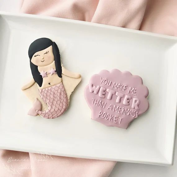 Vegan Valentines Day Cookie Set 2  Mermaid Cookies  Sea | Etsy | Etsy (US)