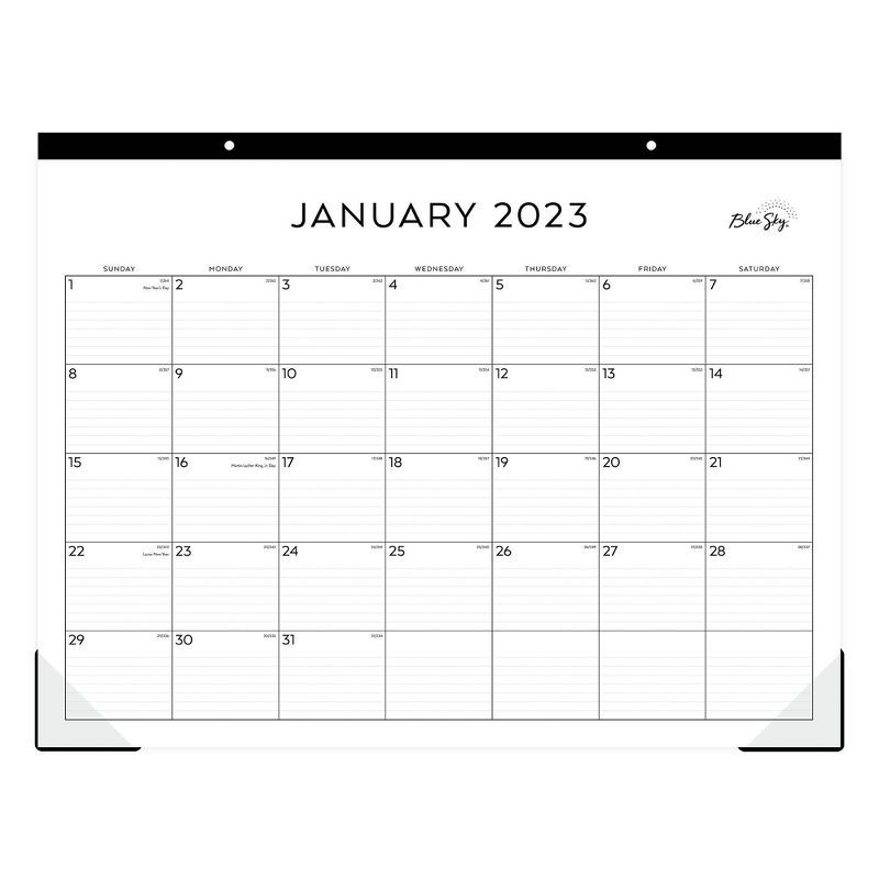 2023 Desk Pad Calendar 22"x17" Standard - Blue Sky | Target