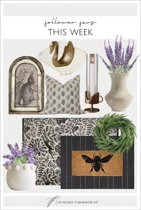 Follower favorites this week. 

Home decor, spring decor, outdoor rugs, planters, door mat, bunny art, throw pillows, pottery vases, faux florals, candle holders, door wreath, marble tray, brass towel holder. 

#ltkunder50
#ltkunder100

#LTKFind #LTKSeasonal #LTKhome
