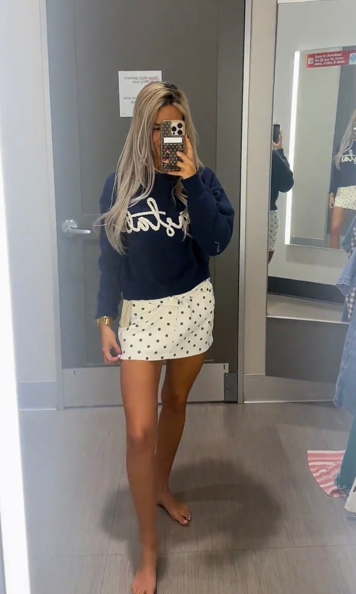 The cutest polka dot skirt 

#LTKU #LTKPetite #LTKootd