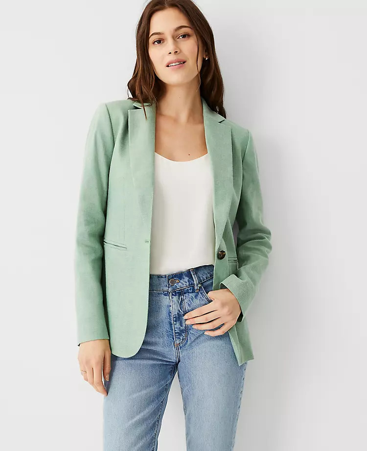 The Hutton Blazer in Linen Blend | Ann Taylor | Ann Taylor (US)