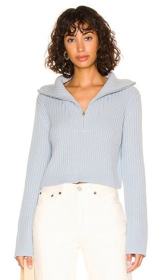 Lovelle Zip Up Sweater in Light Blue | Revolve Clothing (Global)