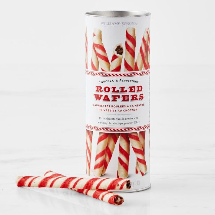 Williams Sonoma Chocolate Peppermint Rolled Wafers | Williams-Sonoma